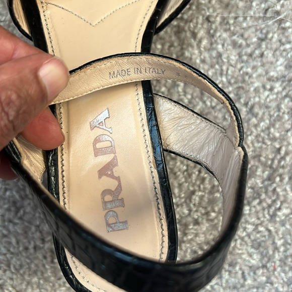 AUTHENTIC PRADA SANDALS SHOES SIZE 37 EUC - Picture 8 of 8